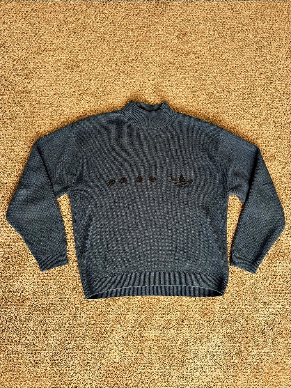 adidas Originals Men’s Blue Turtleneck Sweater Size Small
